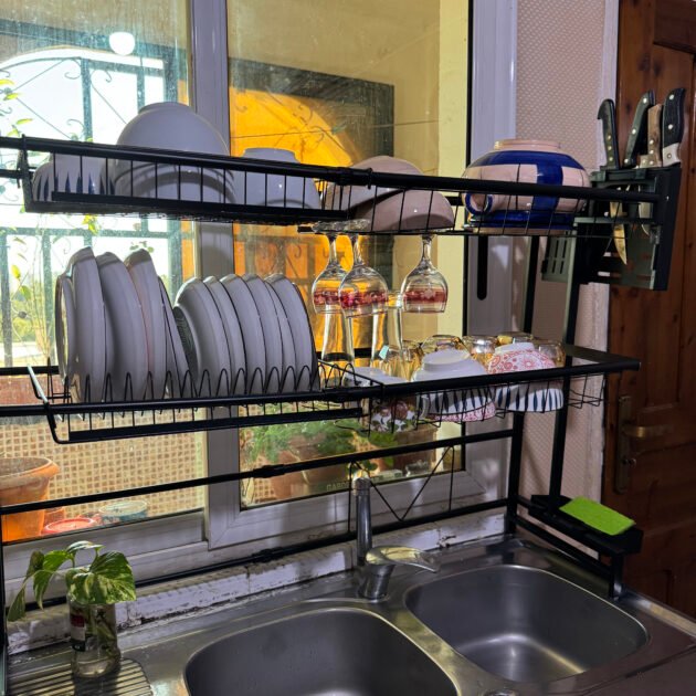 منظم و مجفف أواني مقاوم للصدأ