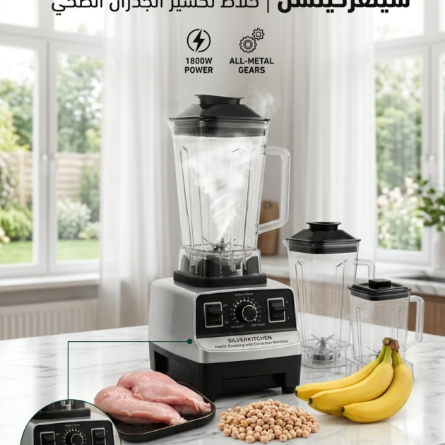 الخلاط العملاق 3 في 1 من علامة Silverkitchen
